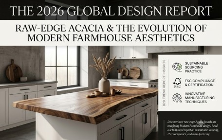 The 2026 Global Design Report: Raw-Edge Acacia and the Evolution of Modern Farmhouse Aesthetics